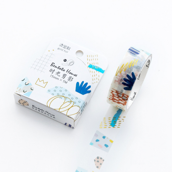 Floral and Animal Gold Foil Washi Tapes | Decorative Adhesive Masking Tapes
