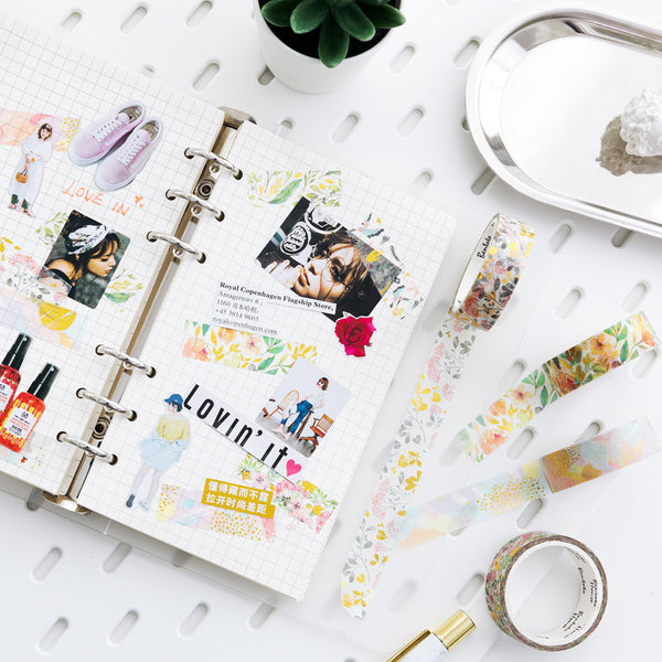 Gold Foil Washi Tapes perfect for scrapbooking and bullet journaling