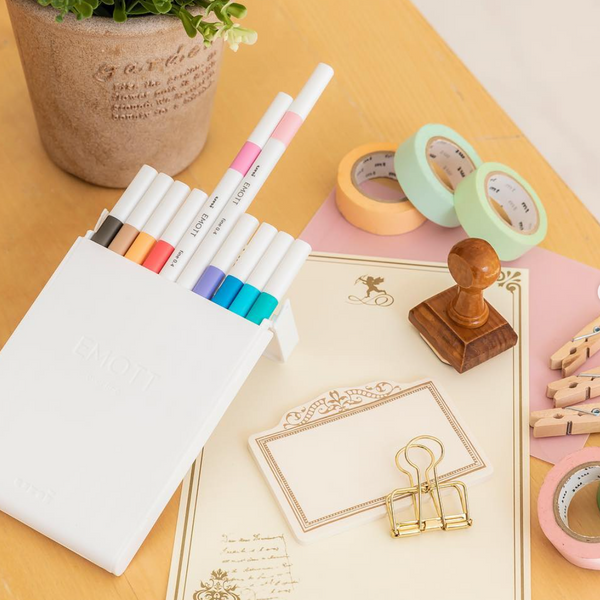 Uni EMOTT Sign Pen - 0.4 mm - 10 Color Set