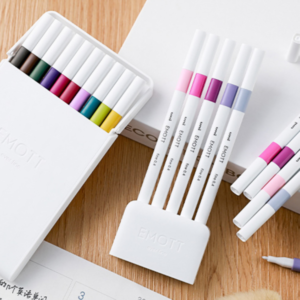 Uni EMOTT Sign Pen - 0.4 mm - 10 Color Set