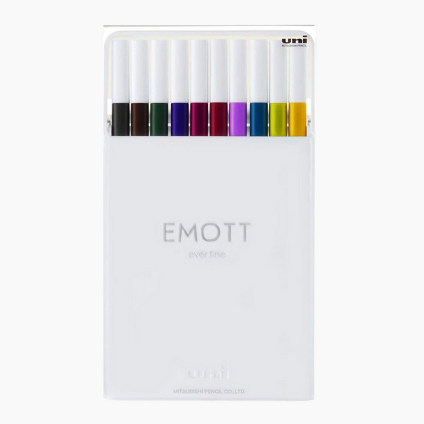 Uni EMOTT Sign Pen - 0.4 mm - 10 Color Set
