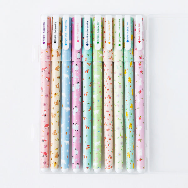 Kawaii Animal Color Gel Pens 10-Pack