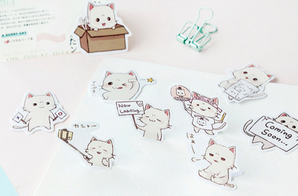 Cute Cat Paper Stickers