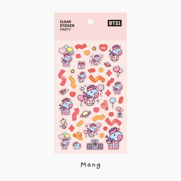 BT21 Clear Stickers - Party