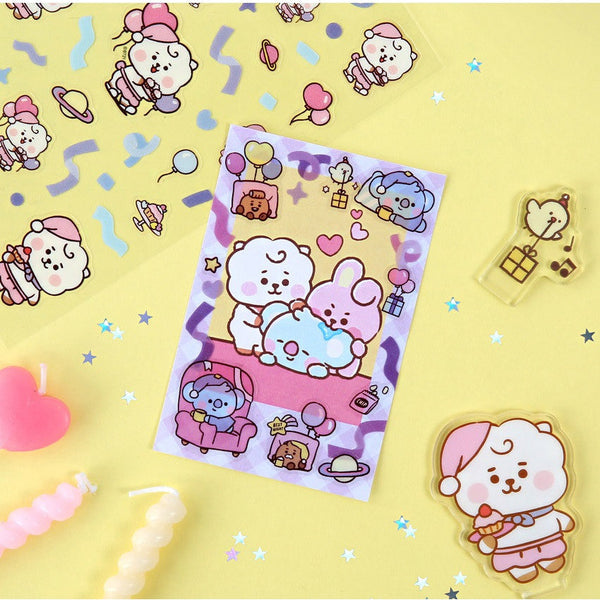 BT21 Clear Stickers - Party