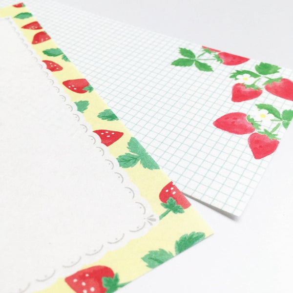Furukawashiko Yokoppitsu Memo Pad - Strawberries