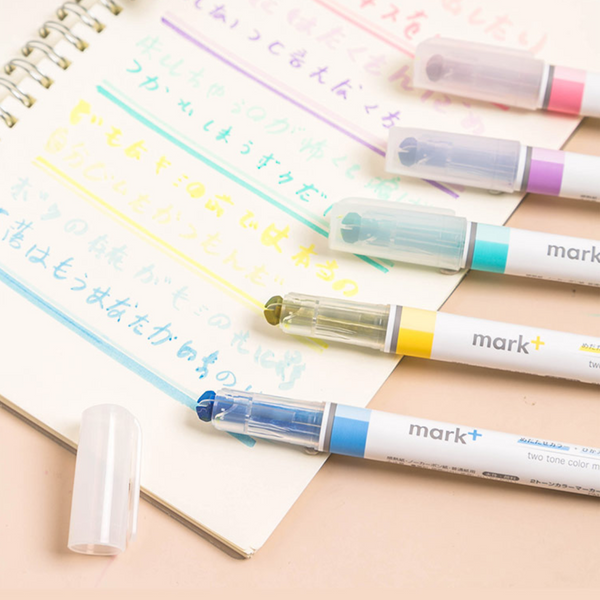 KOKUYO Mark+ Two Tone Highlighters