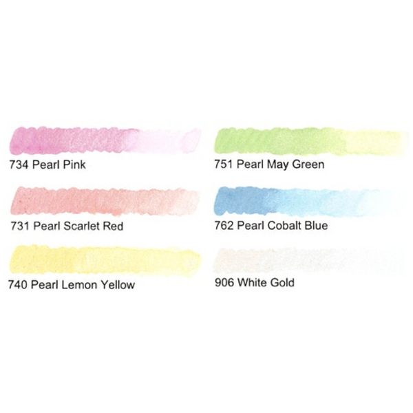 Kuretake Gansai Tambi Pearl Colors - 6 Color Set 5