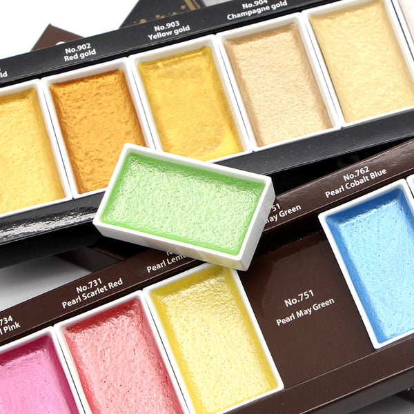Kuretake Gansai Tambi Pearl Colors - 6 Color Set 8