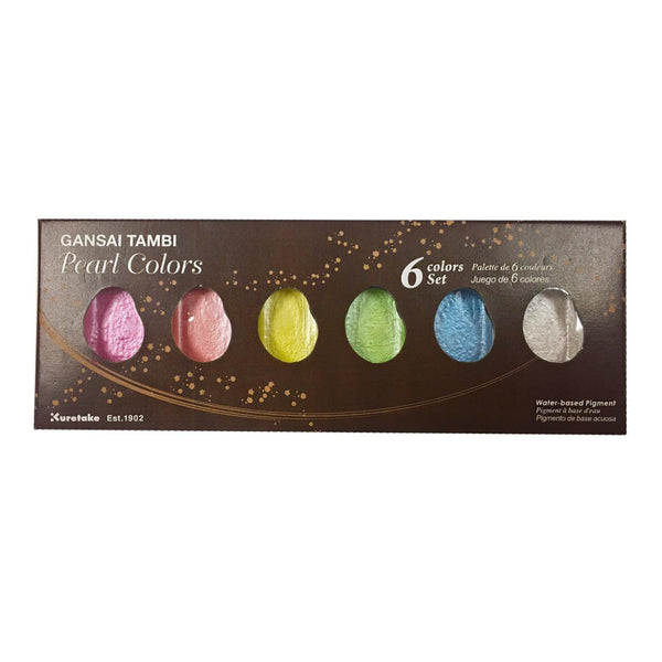 Kuretake Gansai Tambi Pearl Colors - 6 Color Set 2