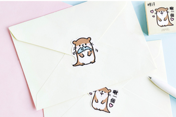 Lovely Sea Otter Paper Stickers Adhesive Labels