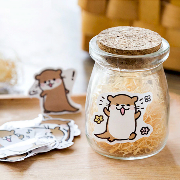 Lovely Sea Otter Paper Stickers