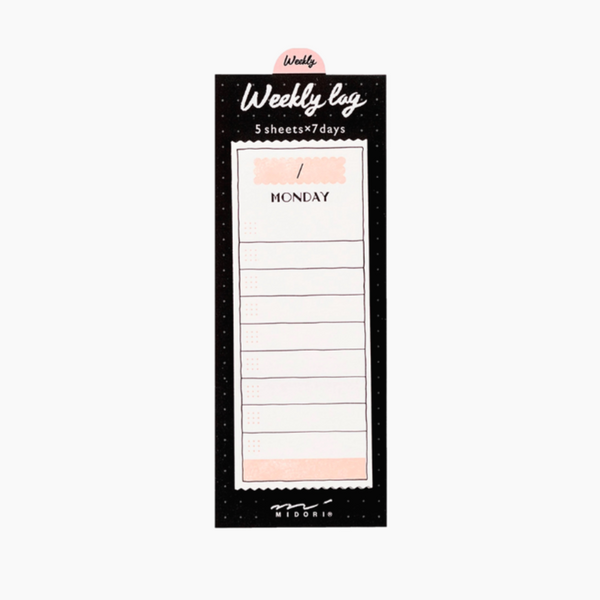 Midori Journal Weekly Log Sticky Notes - Colorful