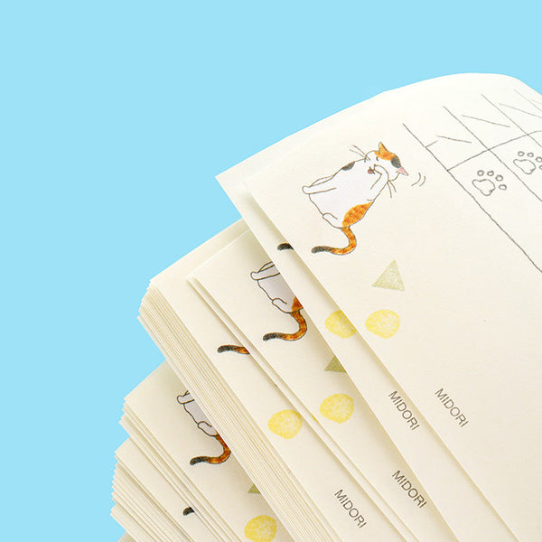 Midori To-Do List Memo Pad - Cats