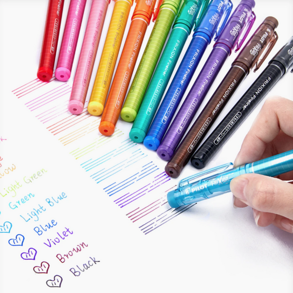 Pilot FriXion Fineliner Erasable Pen - Fine Tip - 12 Color Set