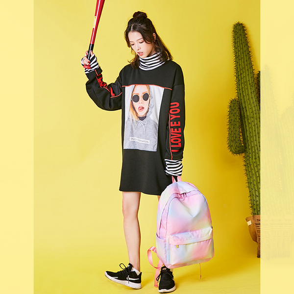 Rainbow Clouds Nylon Backpack