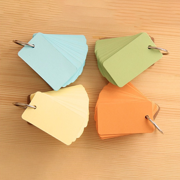 Colorful Key Ring Word Cards (7 Colors)