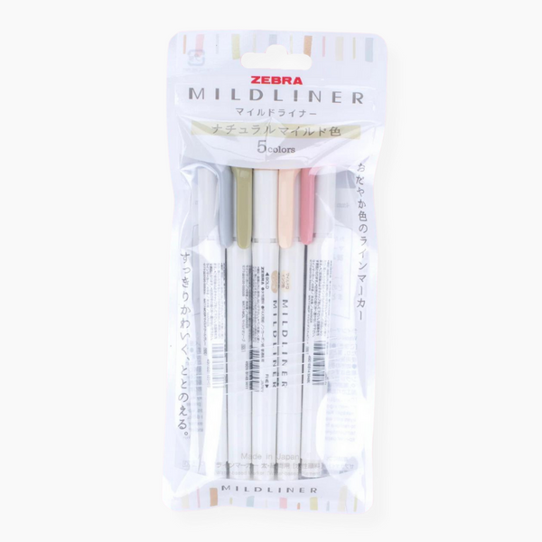 Zebra Mildliner Double Sided Highlighters - Mild Natural