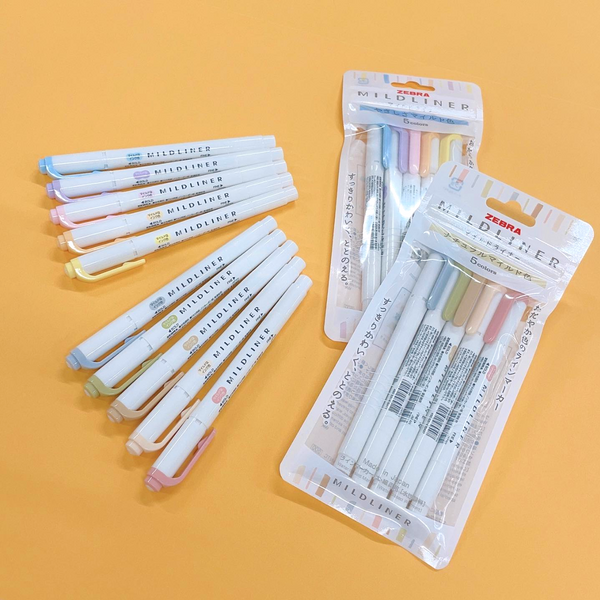 Zebra Mildliner Double Sided Highlighters - Mild Natural