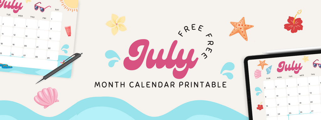 July Calendar Printable