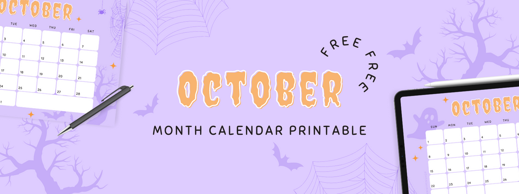 October Calendar Printable