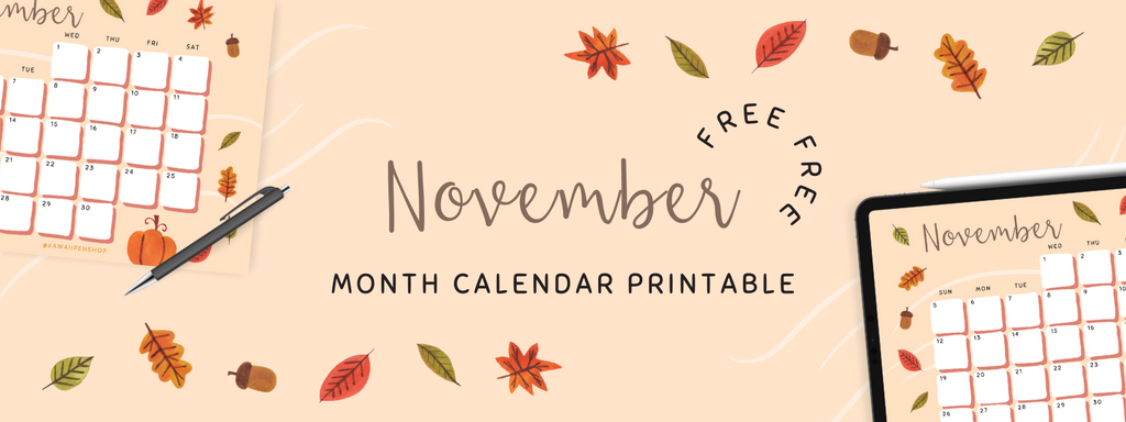 November Calendar Printable