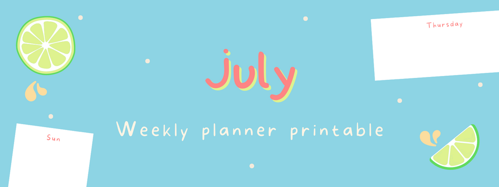 July Weekly Planner