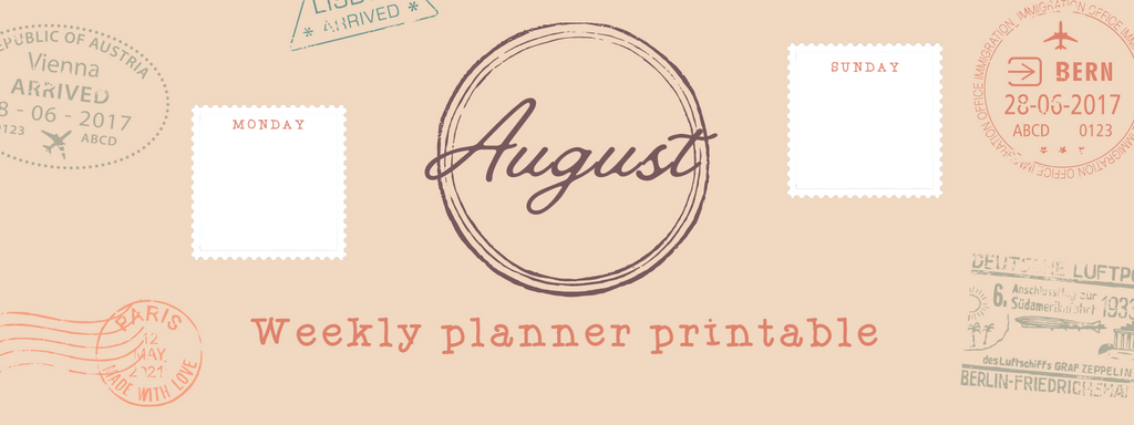 August Weekly Planner