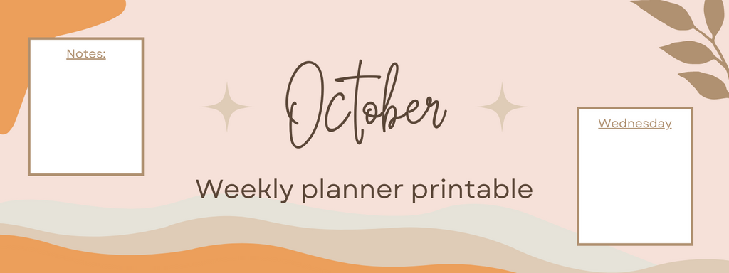 October Weekly Planner