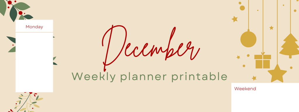 December Weekly Planner