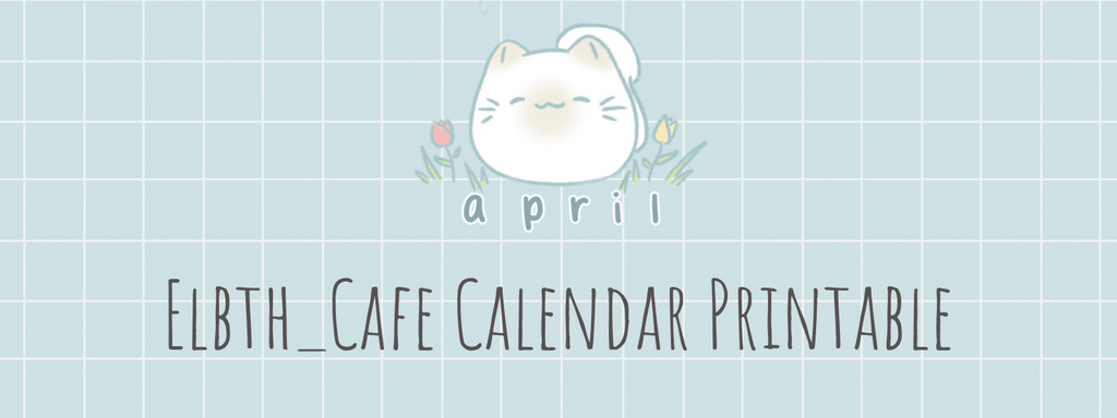 April Calendar Printable by Elbth_Cafe
