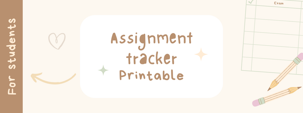 Assignment Tracker Printable