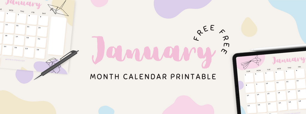 January Calendar Printable