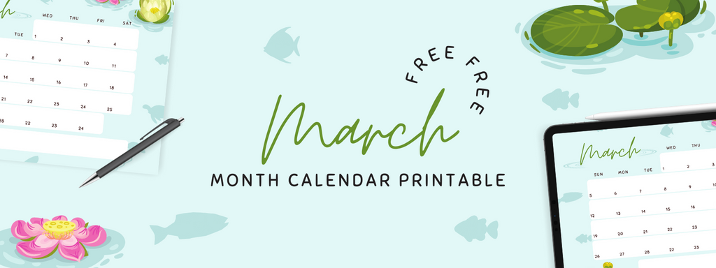 March Calendar Printable