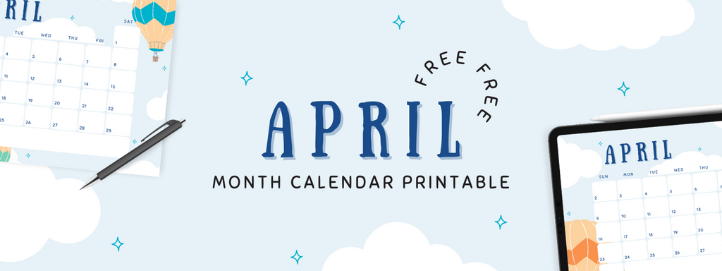 April Calendar Printable