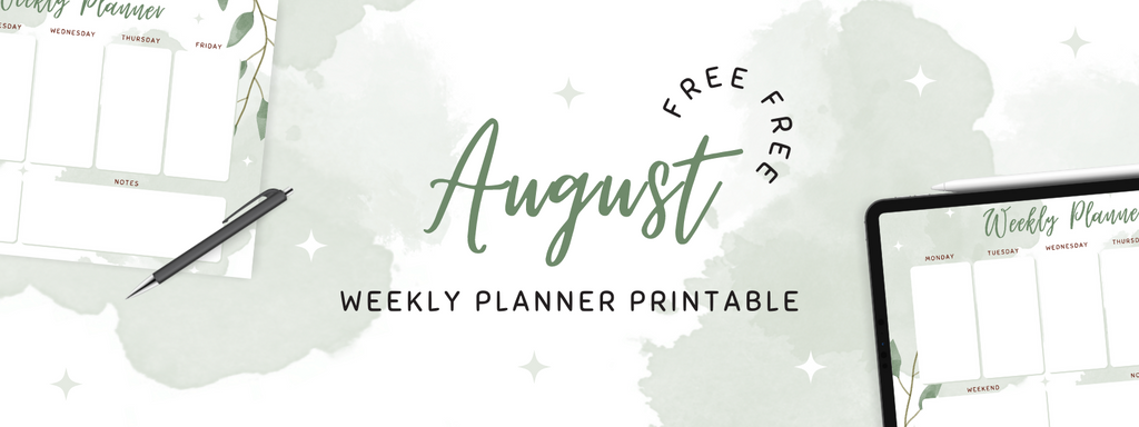 August Weekly Planner Printable