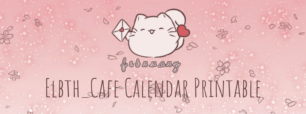 February Calendar Printable by Elbth_Cafe
