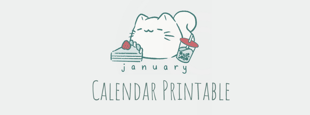 January Calendar Printable by Elbth_Cafe