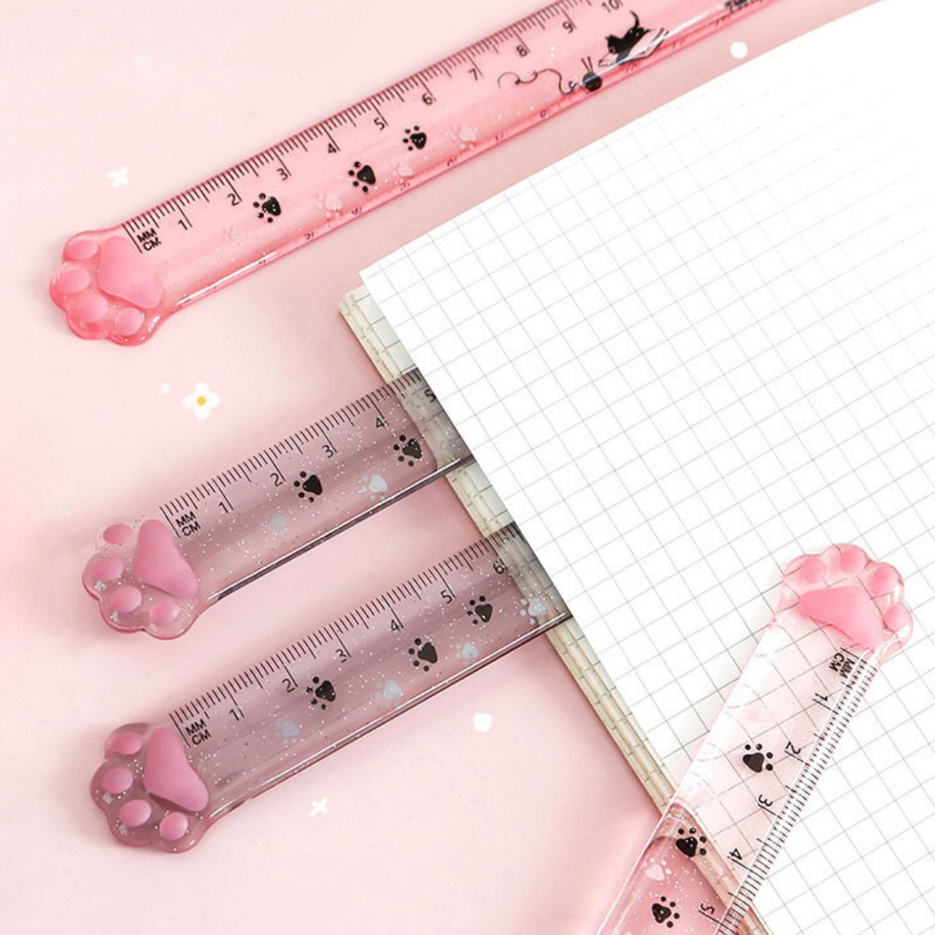 Pet Ruler Designs Glitter Paws Precision Ruler | Kawaii Pen Shop