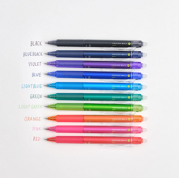 Pilot FriXion Ball Knock 05 Retractable Gel Pen - Basic Colors