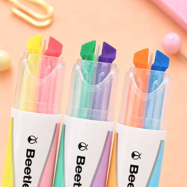 KOKUYO Beetle Tip 2-in-1 Dual Color Highlighter