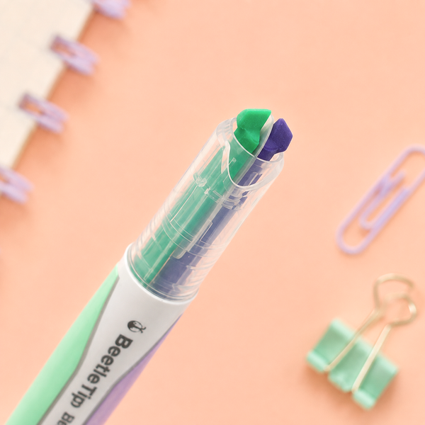 KOKUYO Beetle Tip 2-in-1 Dual Color Highlighter