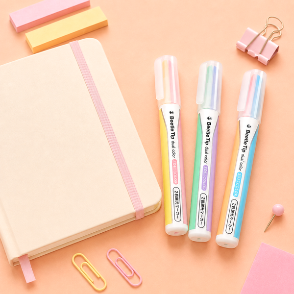 KOKUYO Beetle Tip 2-in-1 Dual Color Highlighter