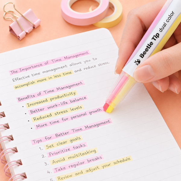 KOKUYO Beetle Tip 2-in-1 Dual Color Highlighter