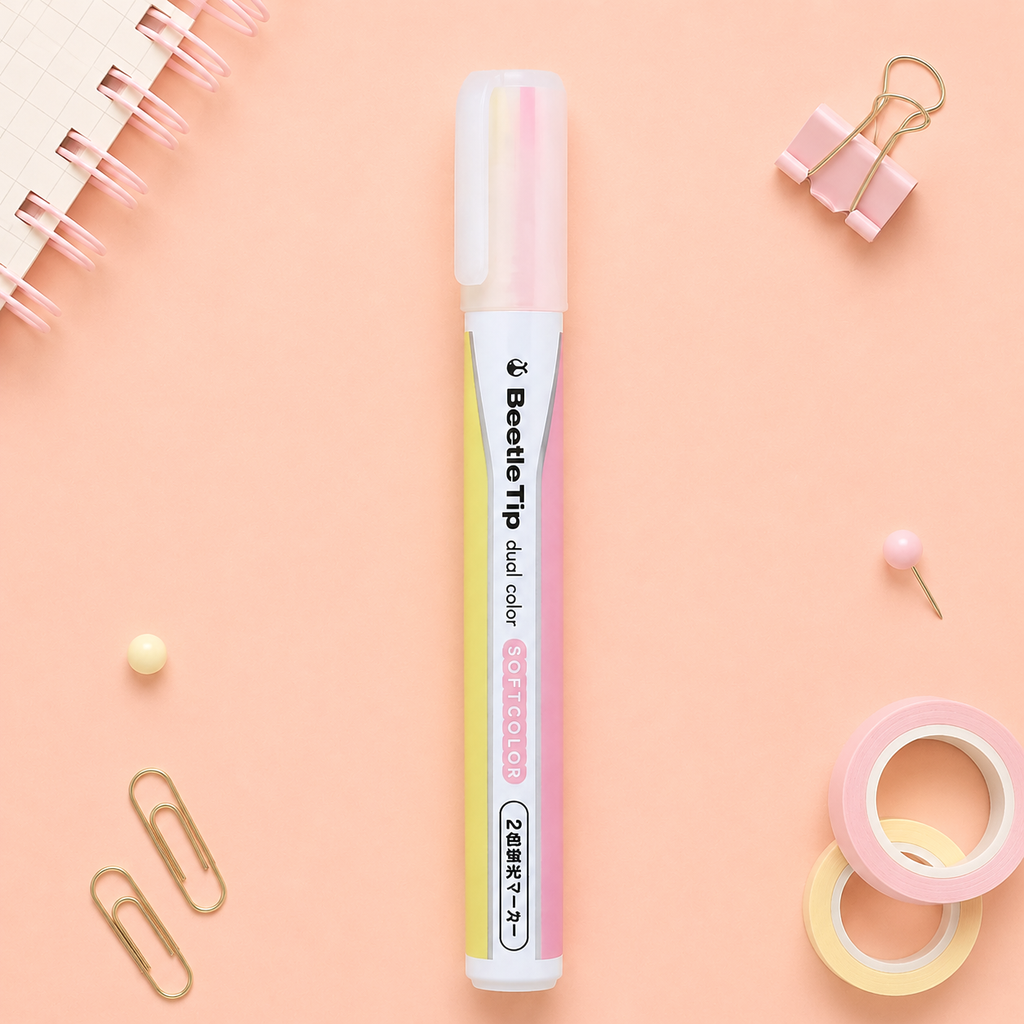 KOKUYO Beetle Tip 2-in-1 Dual Color Highlighter