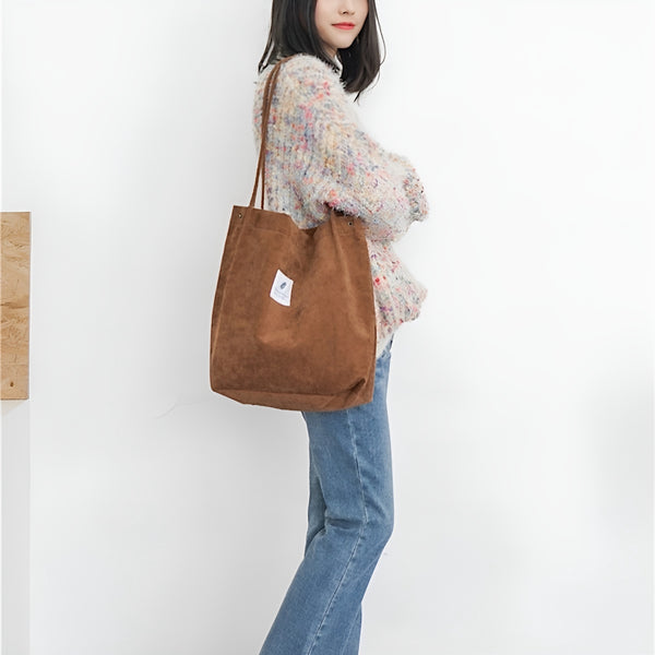 Korean Style Corduroy Tote Bag (6 Colors)