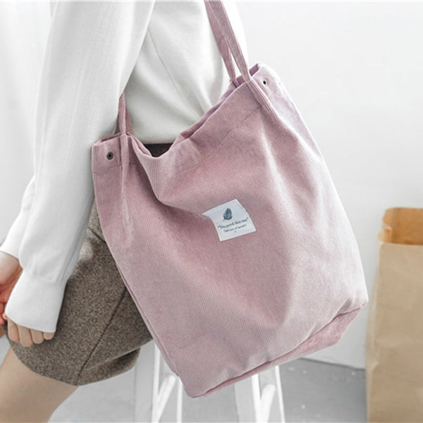 Korean Style Corduroy Tote Bag (6 Colors)