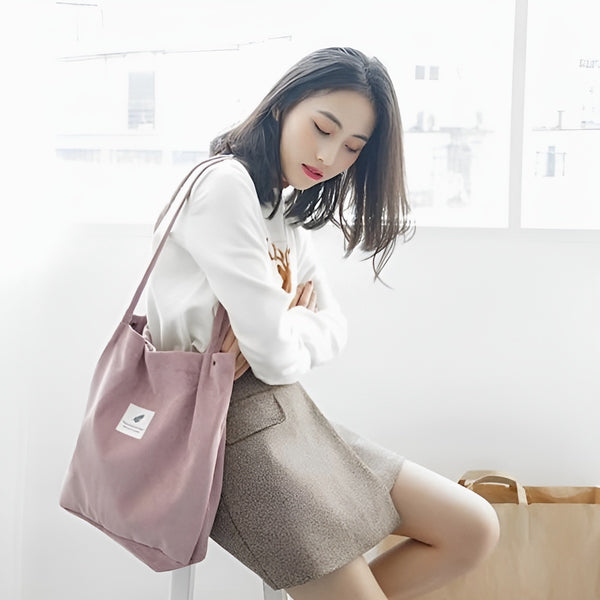 Korean Style Corduroy Tote Bag (6 Colors)