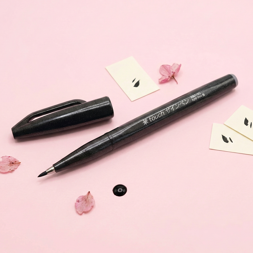 Pentel Fude Touch Brush Sign Pen - Black