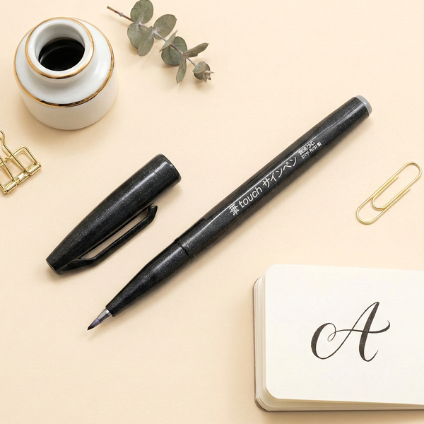 Pentel Fude Touch Brush Sign Pen - Black